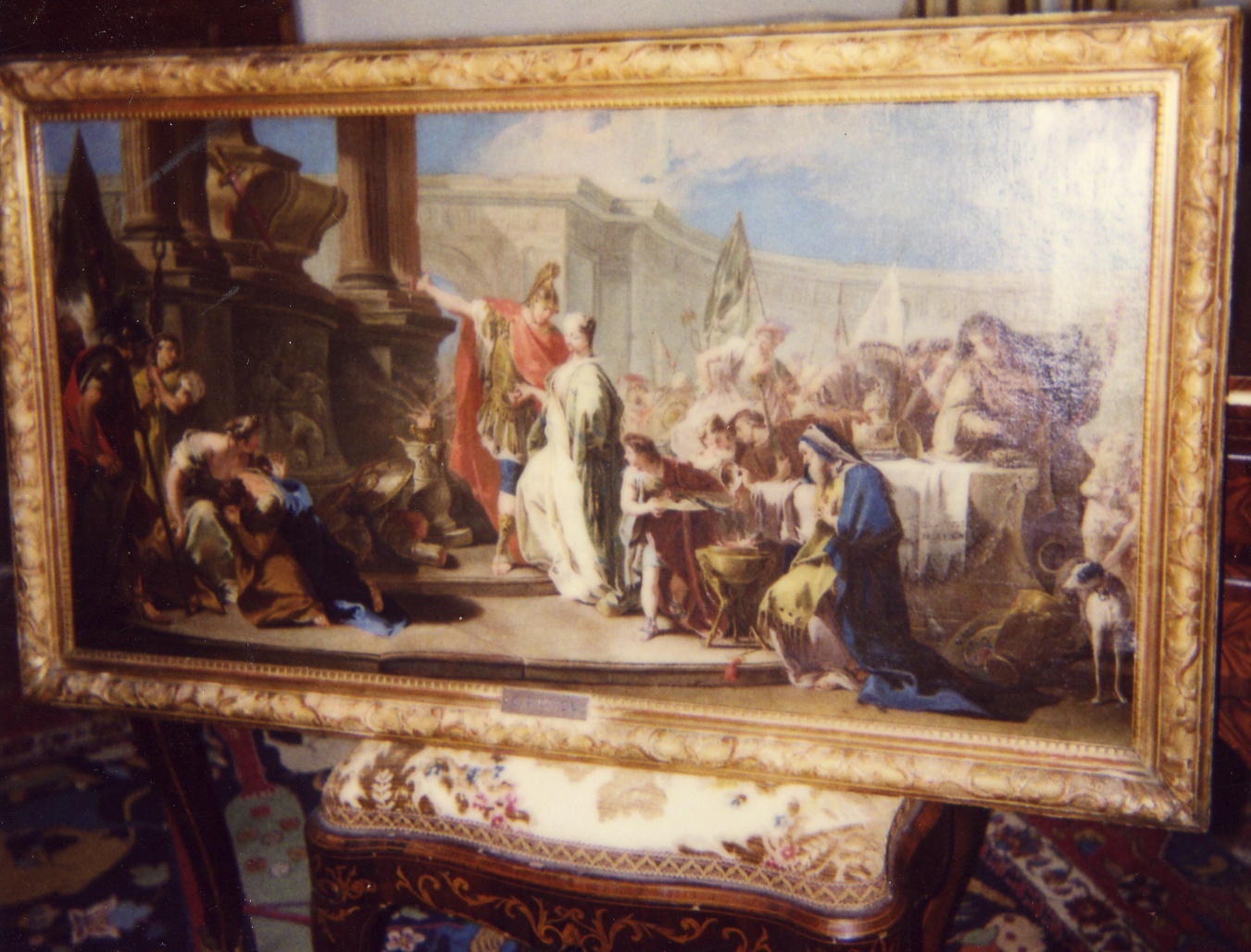 Il sacrificio di Polissena, Neottolemo sacrifica Polissena sulla tomba di Achille (dipinto, opera isolata) di Pittoni Giovanni Battista (secondo quarto sec. XVIII)