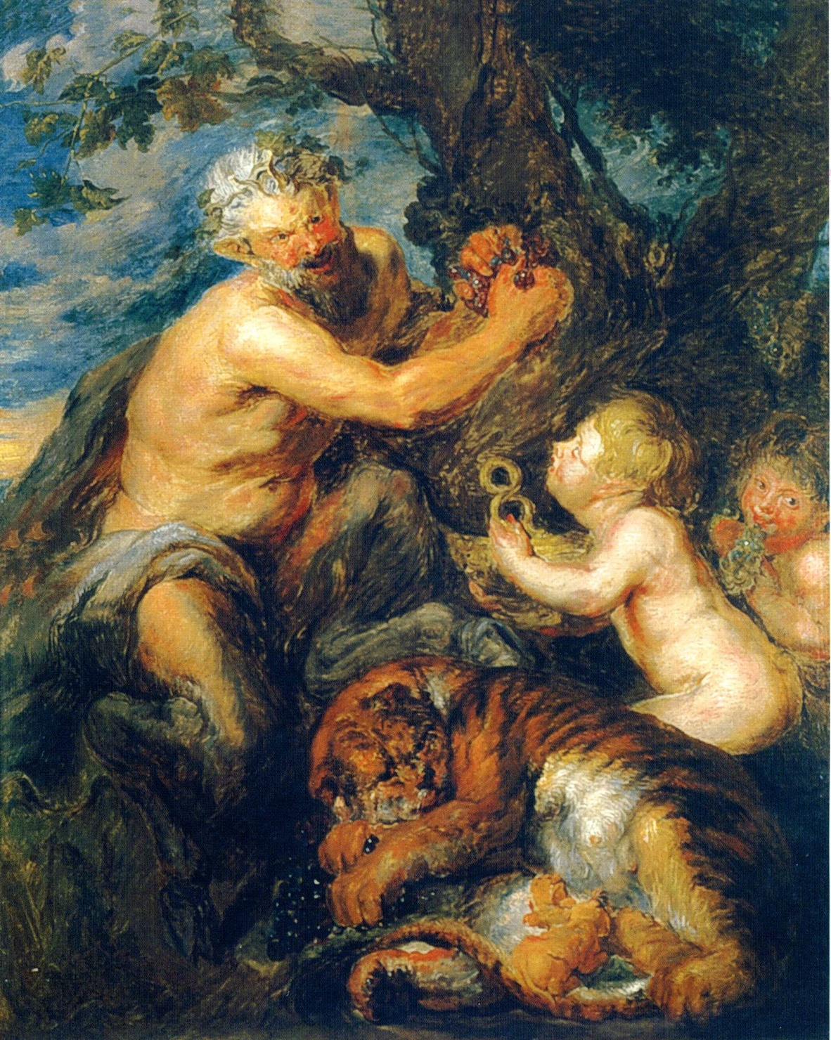 Educazione di Bacco (dipinto, opera isolata) di Rubens Pieter Paul (attribuito) (secondo quarto sec. XVII)
