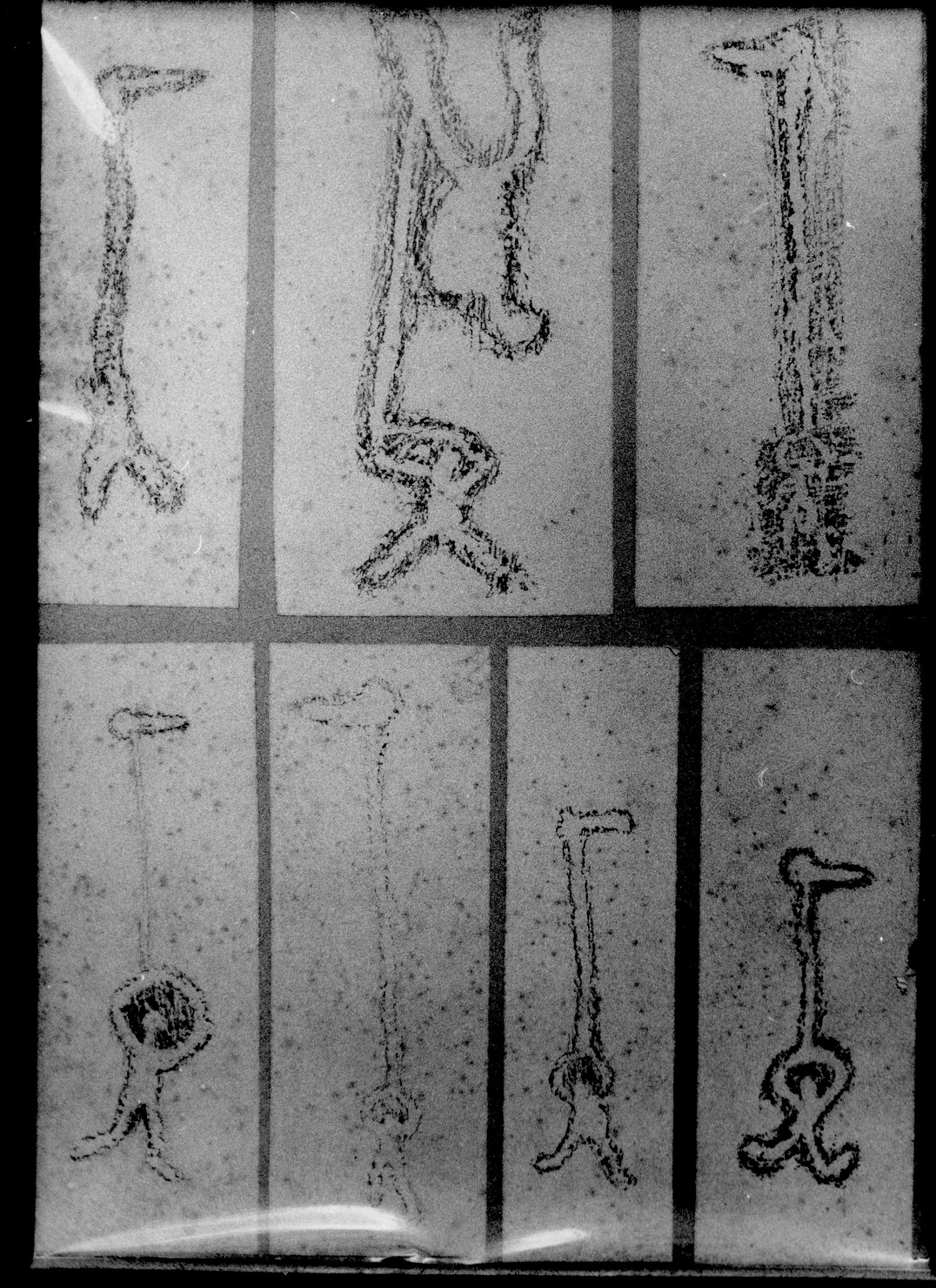 FIGURE ANTROPOMORFE CON ALABARDE (disegno) di Bicknell Clarence (attribuito) (secc. XIX/ XX)