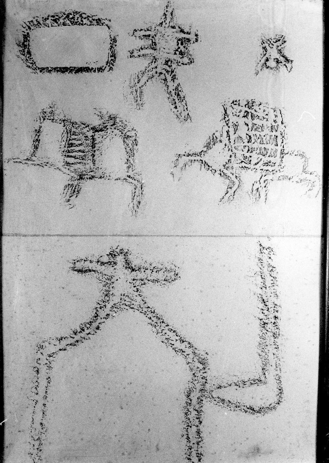 ERPICI, FIGURE ZOOMORFE, ALABARDA (disegno) di Bicknell Clarence (attribuito) (secc. XIX/ XX)