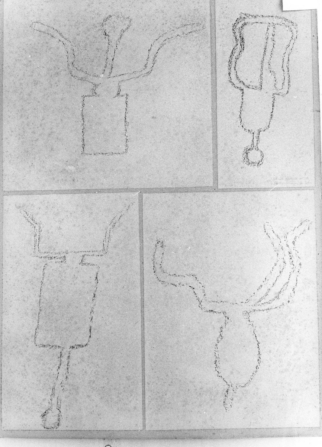 FIGURE ZOOMORFE (disegno) di Bicknell Clarence (attribuito) (secc. XIX/ XX)