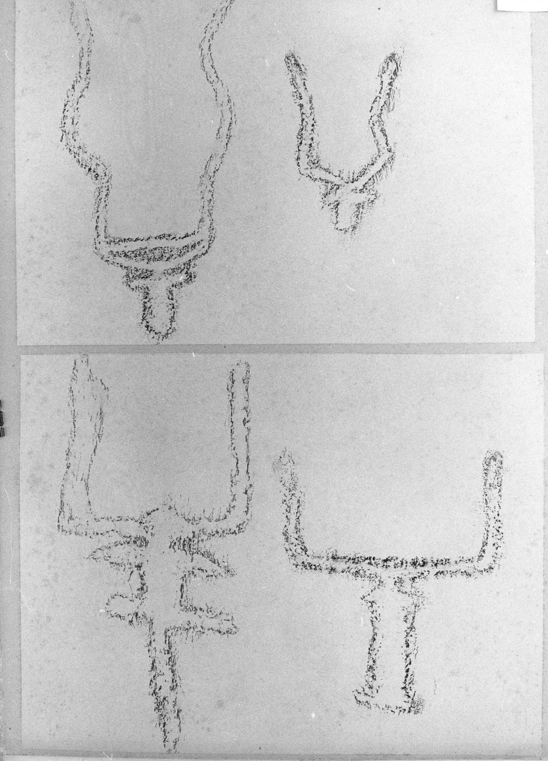 FIGURE ZOOMORFE (disegno) di Bicknell Clarence (attribuito) (secc. XIX/ XX)