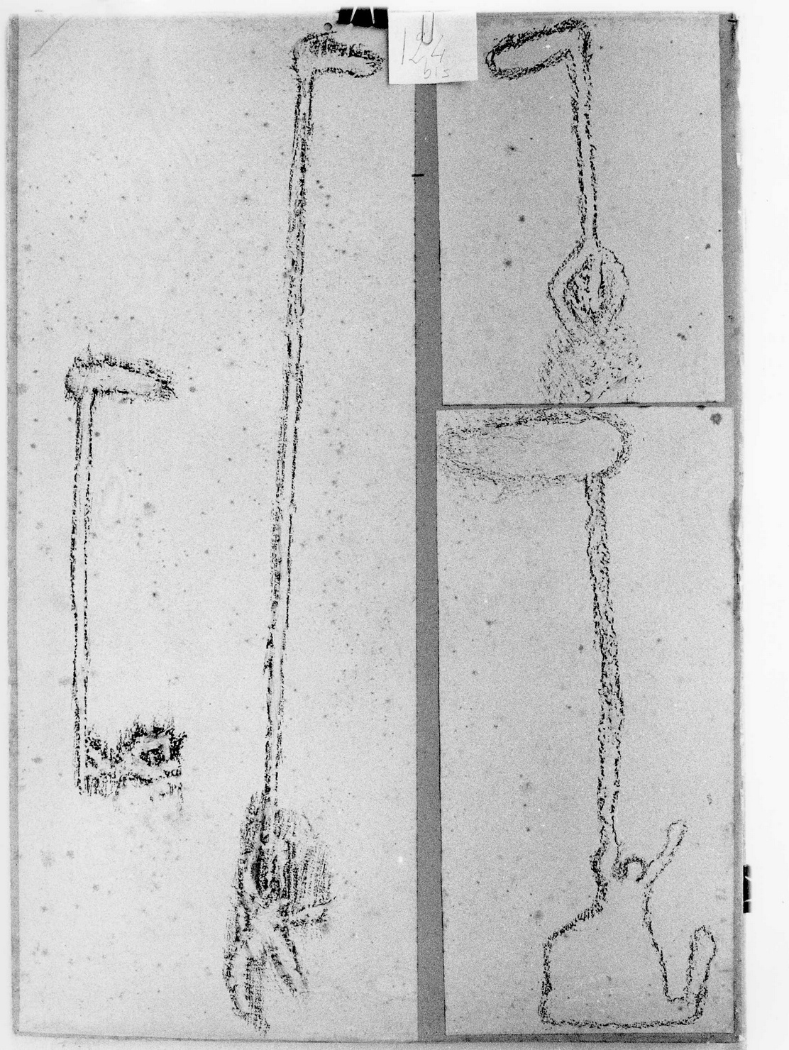FIGURE ANTROPOMORFE CON ALABARDE (disegno) di Bicknell Clarence (attribuito) (secc. XIX/ XX)
