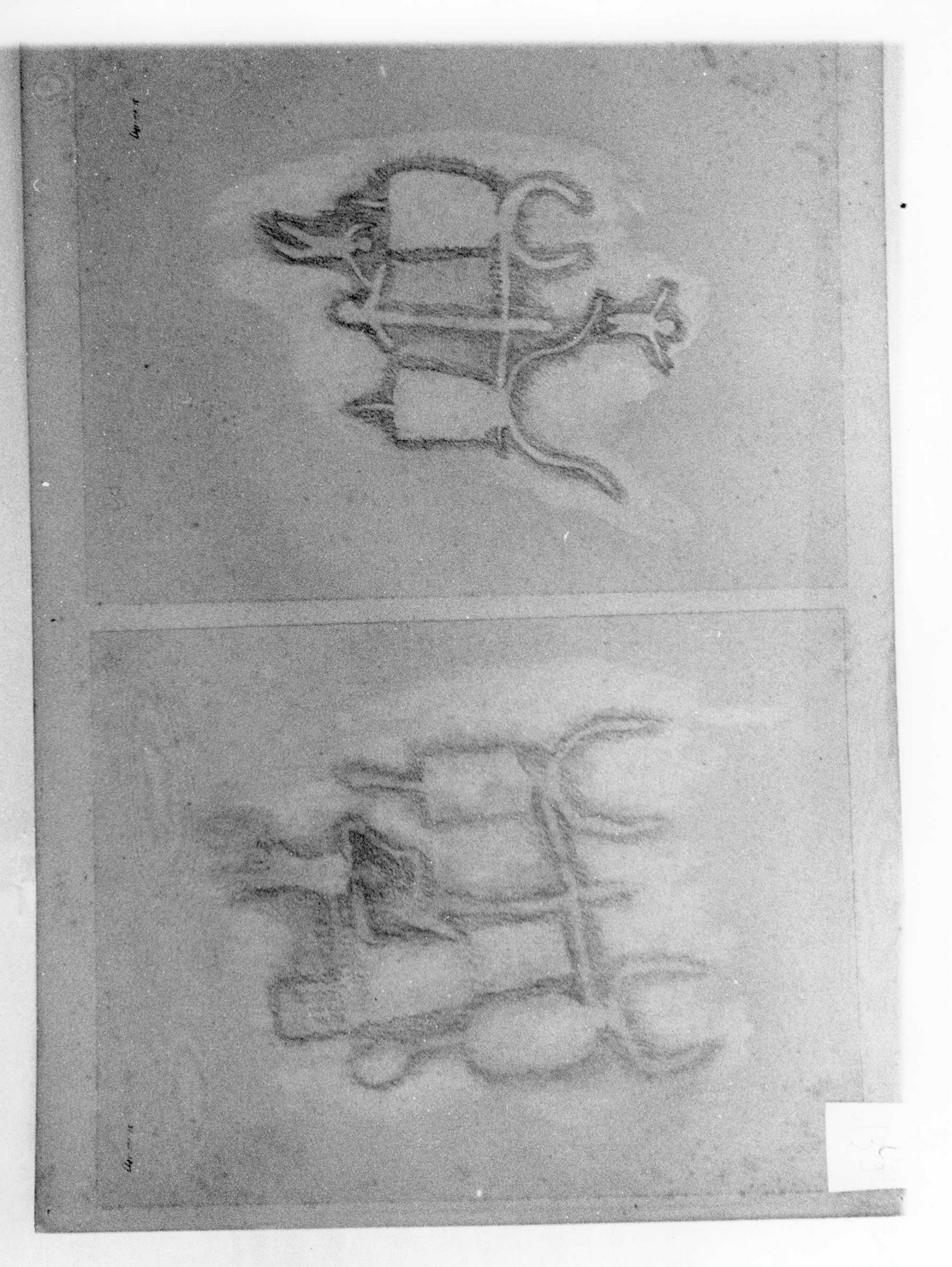 ARATRI CON UOMINI (disegno) di Bicknell Clarence (attribuito) (sec. XIX)