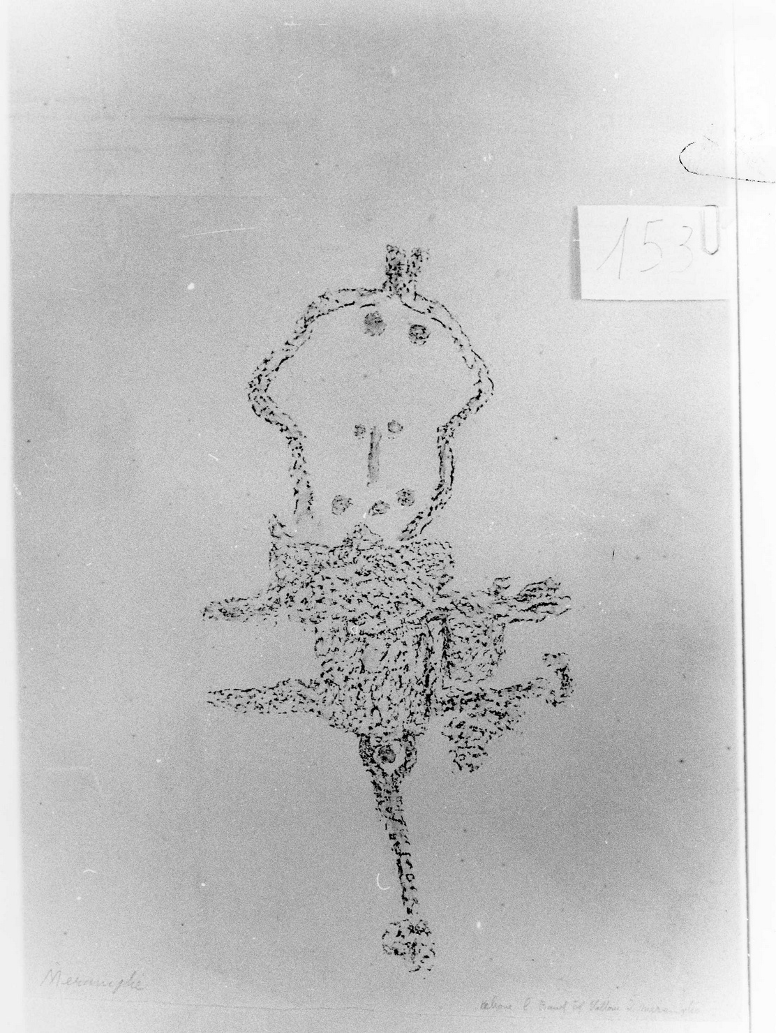 FIGURA ZOOMORFA (disegno) di Bicknell Clarence (attribuito) (secc. XIX/ XX)