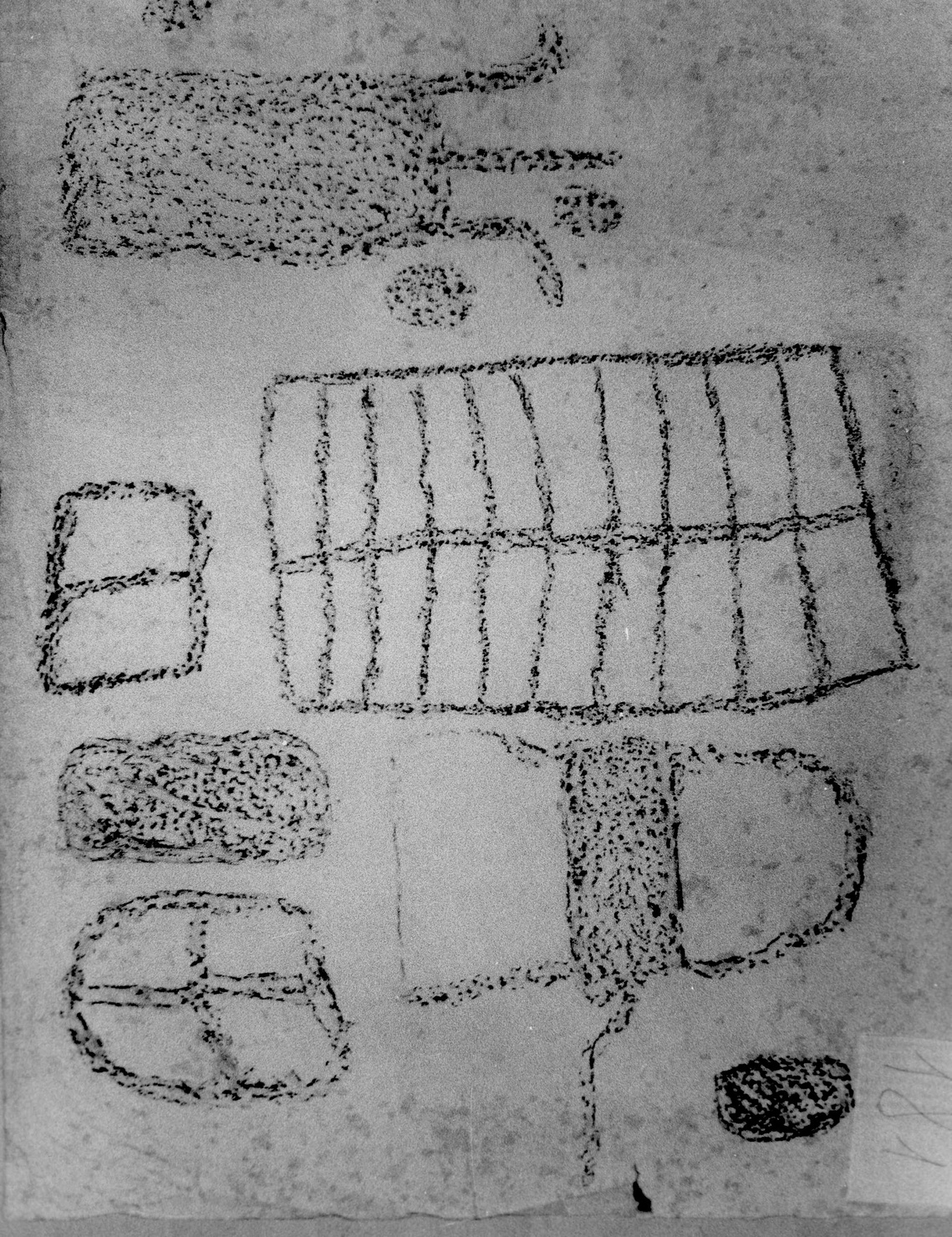 PELLI, FORME GEOMETRICHE (disegno) di Bicknell Clarence (attribuito) (secc. XIX/ XX)