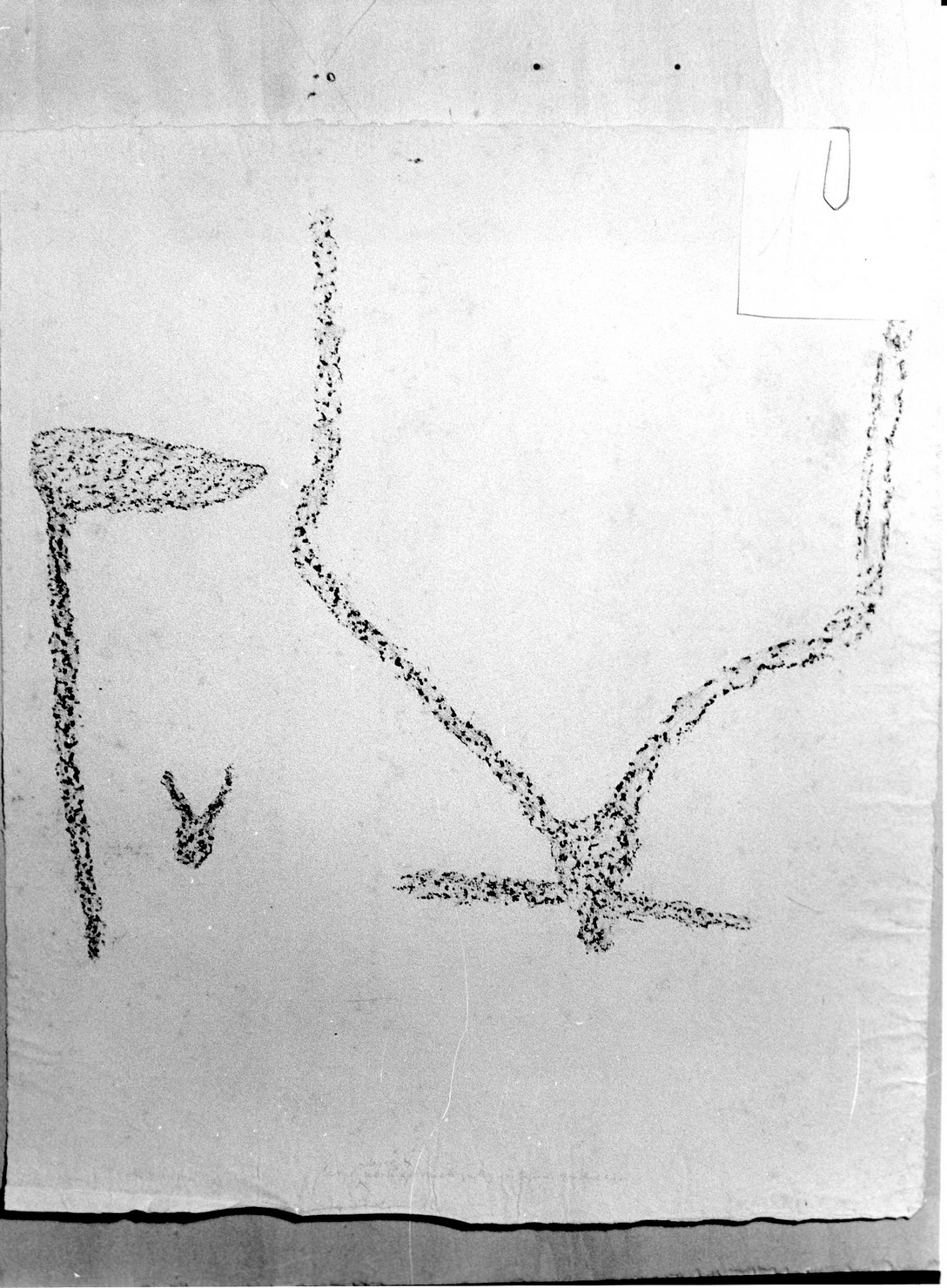 FIGURE ZOOMORFE E UTENSILE (disegno) di Bicknell Clarence (attribuito) (sec. XX)