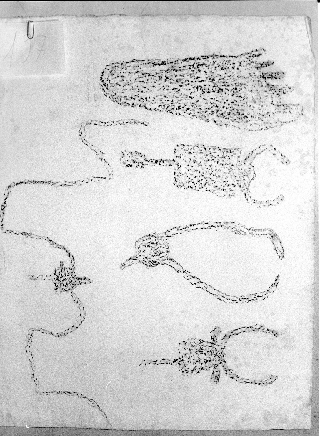 FIGURE ZOOMORFE E PIEDE (disegno) di Bicknell Clarence (attribuito) (sec. XX)