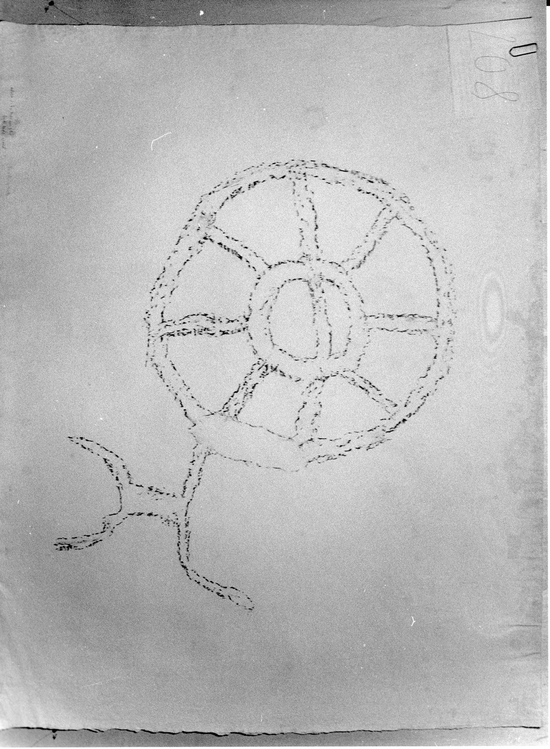 RUOTA (disegno) di Bicknell Clarence (attribuito) (sec. XX)