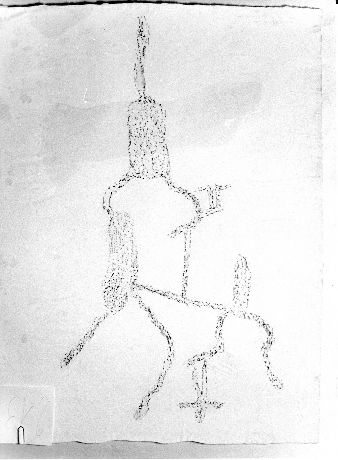 ARATRO E FIGURA ZOOMORFA (disegno) di Bicknell Clarence (attribuito) (sec. XX)