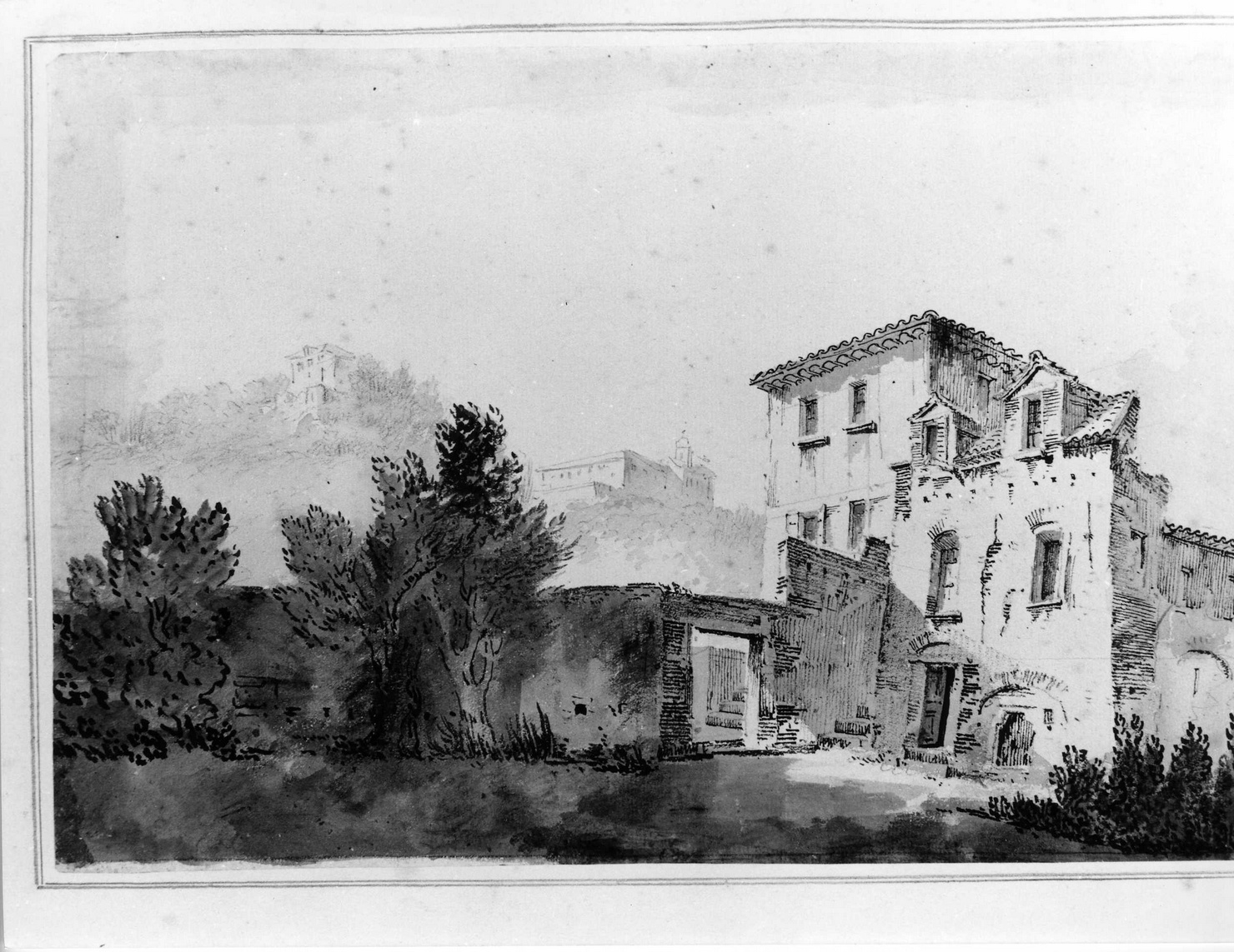 paesaggio (disegno, opera isolata) di Fevronnaj (attribuito) (prima metà sec. XIX)