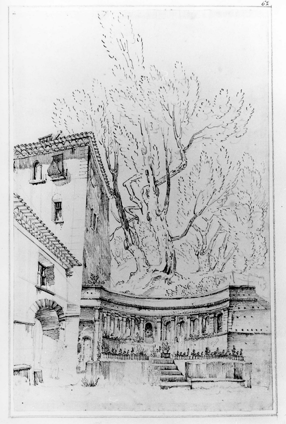 GIARDINO DELLA CASA DELL'AVVOCATO BUNICO A NIZZA (disegno) di Fevronnaj (attribuito) (prima metà sec. XIX)
