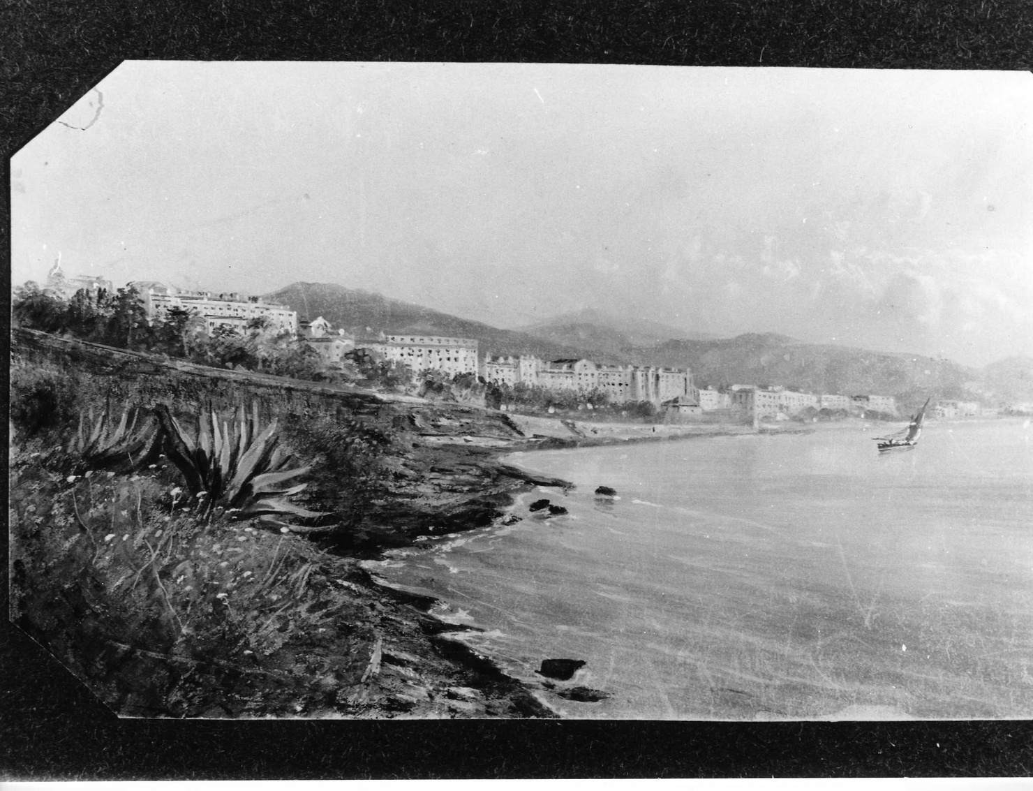 SAN REMO, veduta di Sanremo (disegno, opera isolata) - bottega italiana (fine sec. XIX)