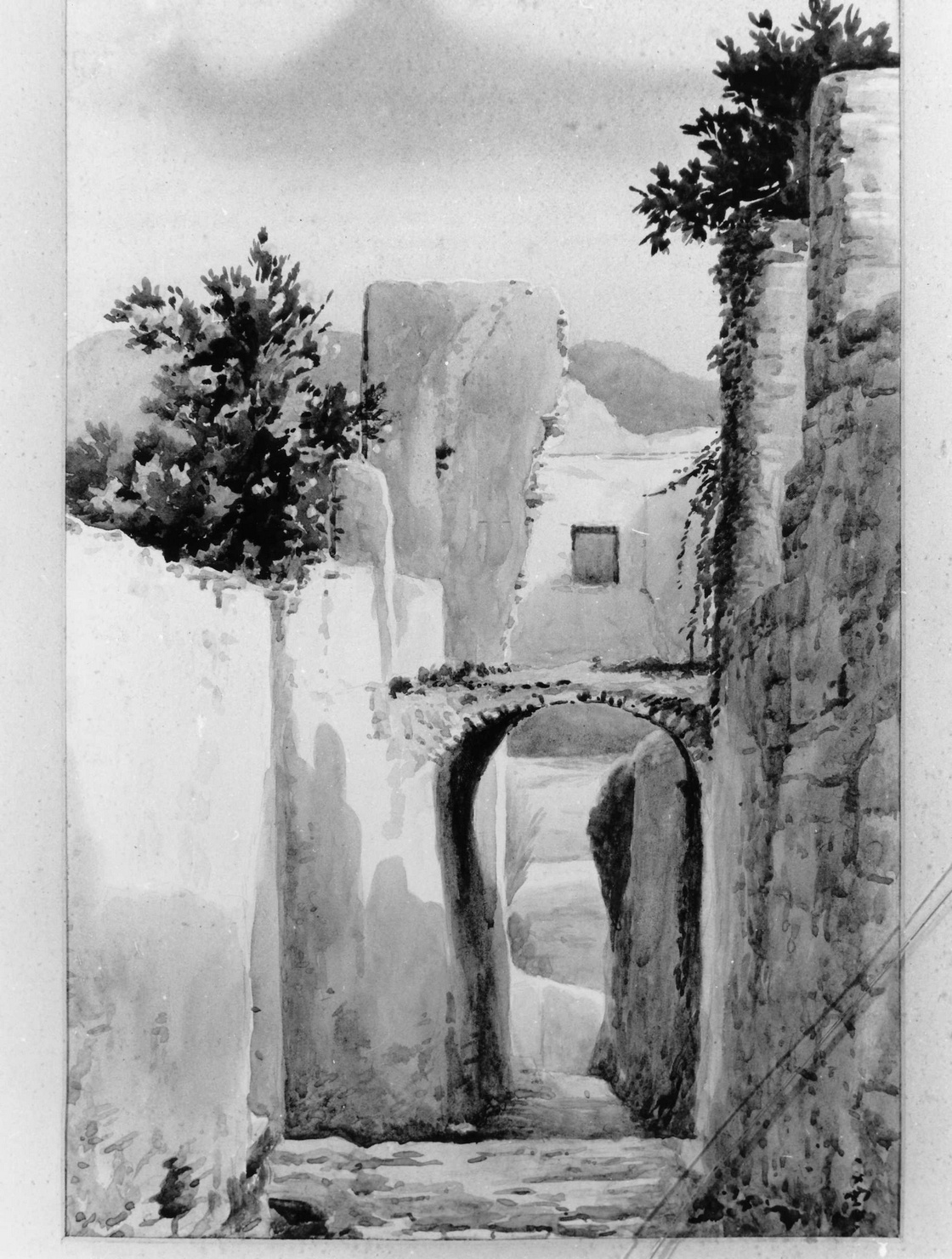 paesaggio autunnale (disegno, opera isolata) di Bicknell Clarence (inizio sec. XX)