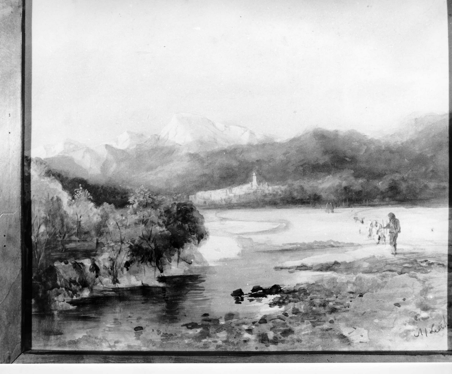 VEDUTA DELLA VAL NERVIA (disegno, opera isolata) di Leach A. J (inizio sec. XX)