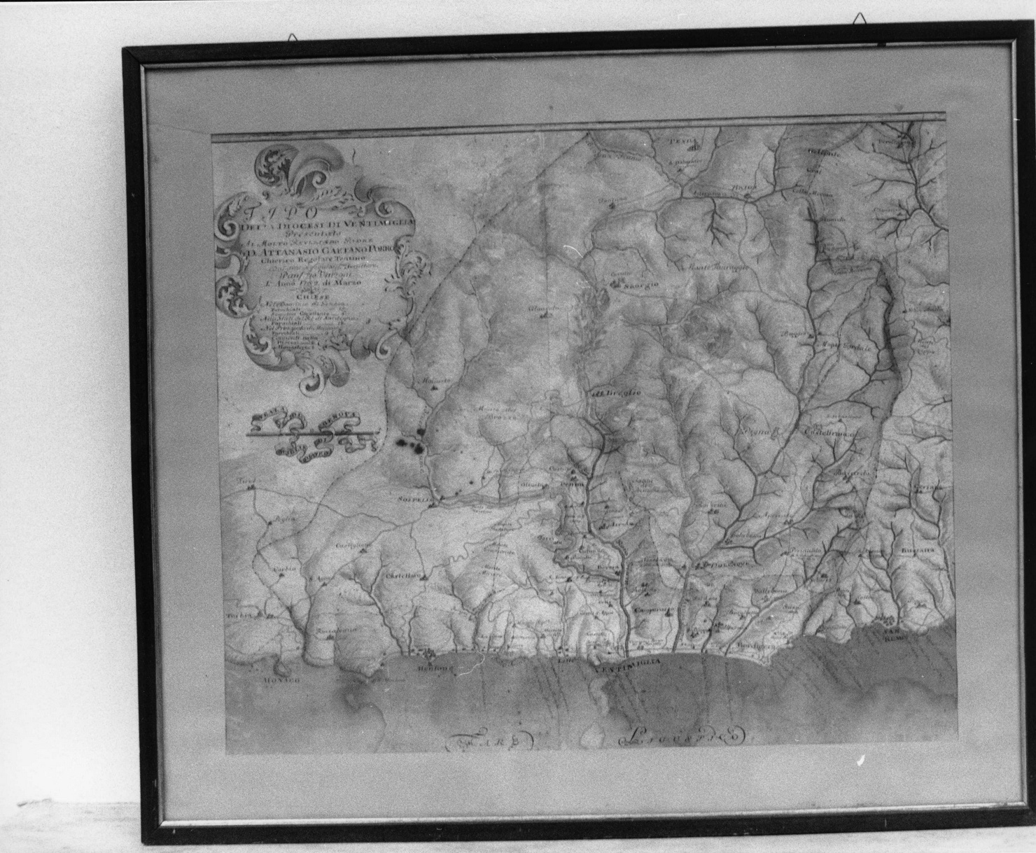 Tipo della Diocesi di Ventimiglia, TIPO DELLA DIOCESI DI Ventimiglia (disegno) di Vinzoni Panfilio (metà sec. XVIII)