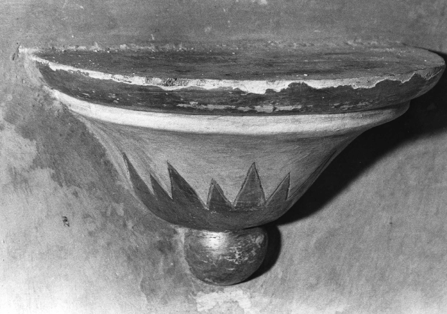 mensola, opera isolata - manifattura ligure (fine/inizio secc. XVIII/ XIX)