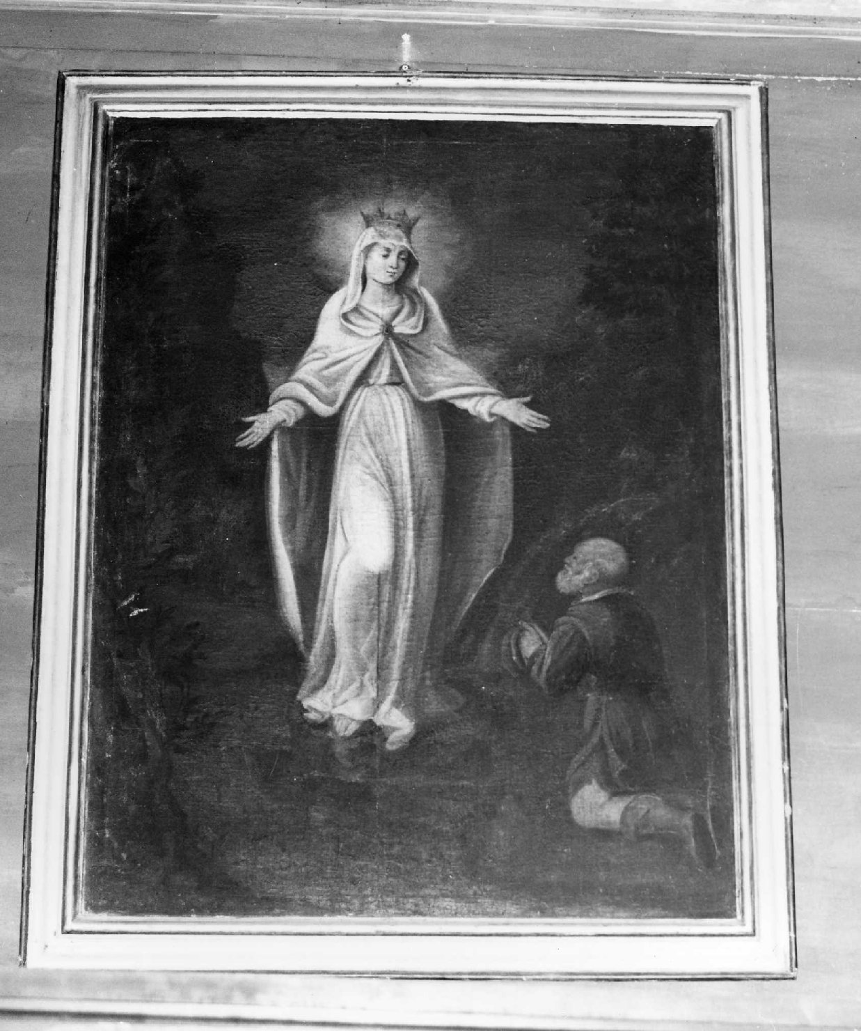 Madonna della Misericordia con Beato Botta (dipinto, opera isolata) - ambito ligure (sec. XIX)
