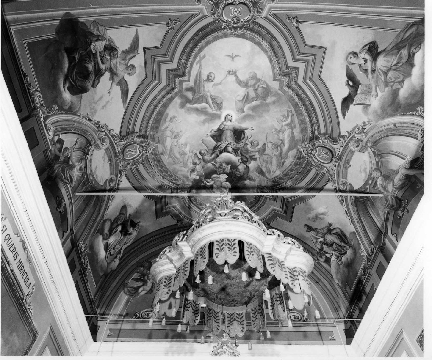 incoranazione di Maria Vergine (dipinto murale) - ambito ligure (sec. XIX)