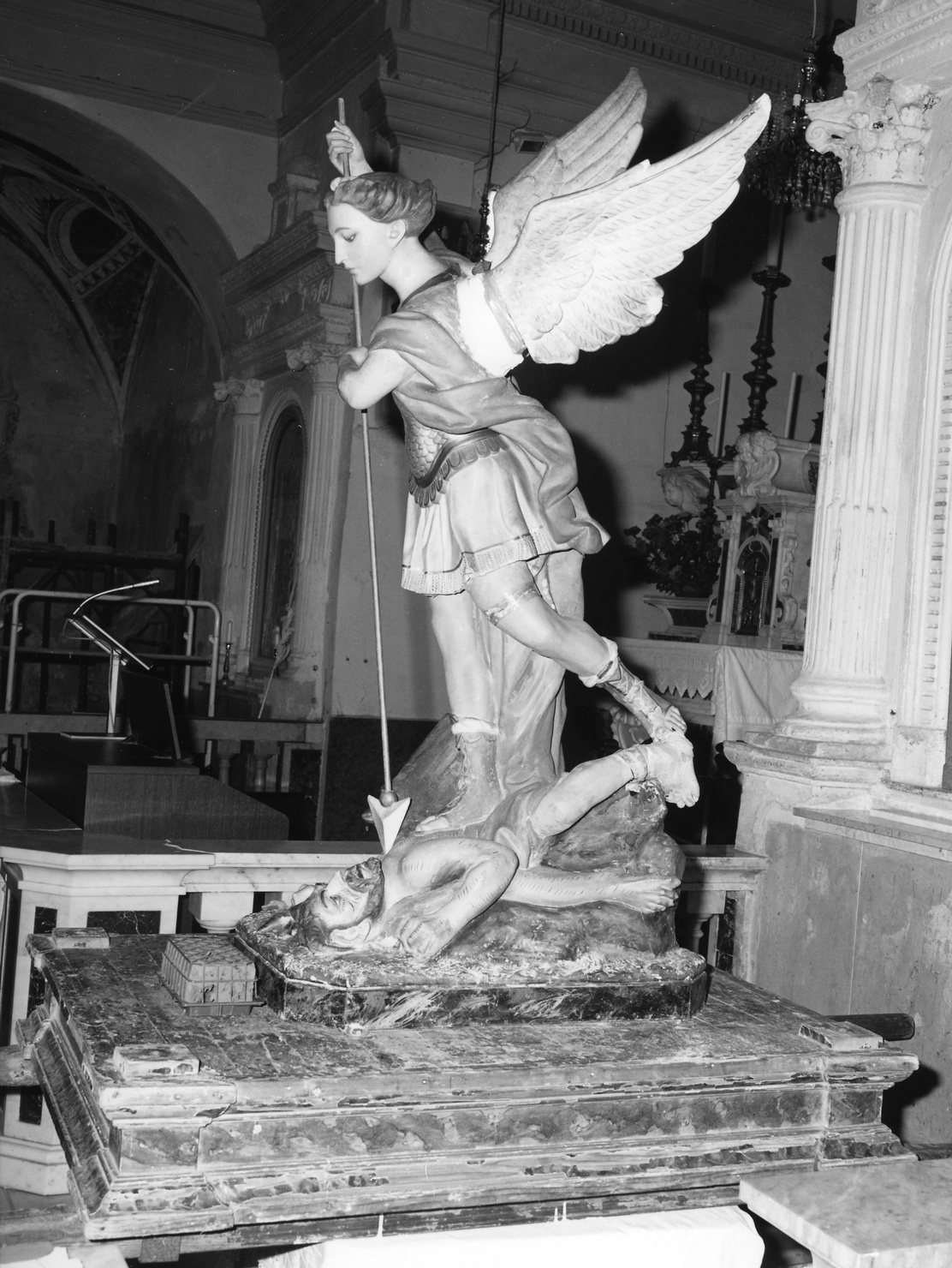 San Michele Arcangelo (statua, opera isolata) - bottega ligure (prima metà sec. XIX)