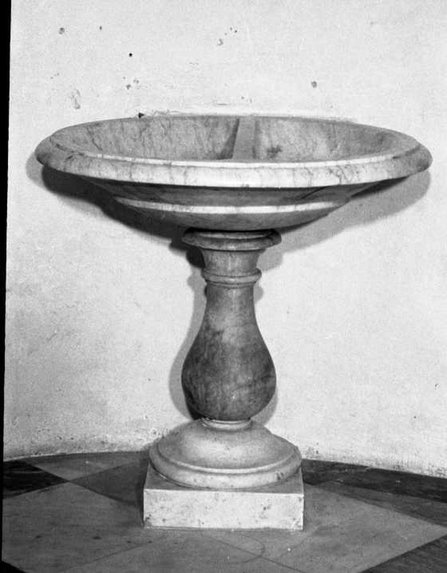 fonte battesimale, opera isolata - manifattura ligure (terzo quarto sec. XIX)