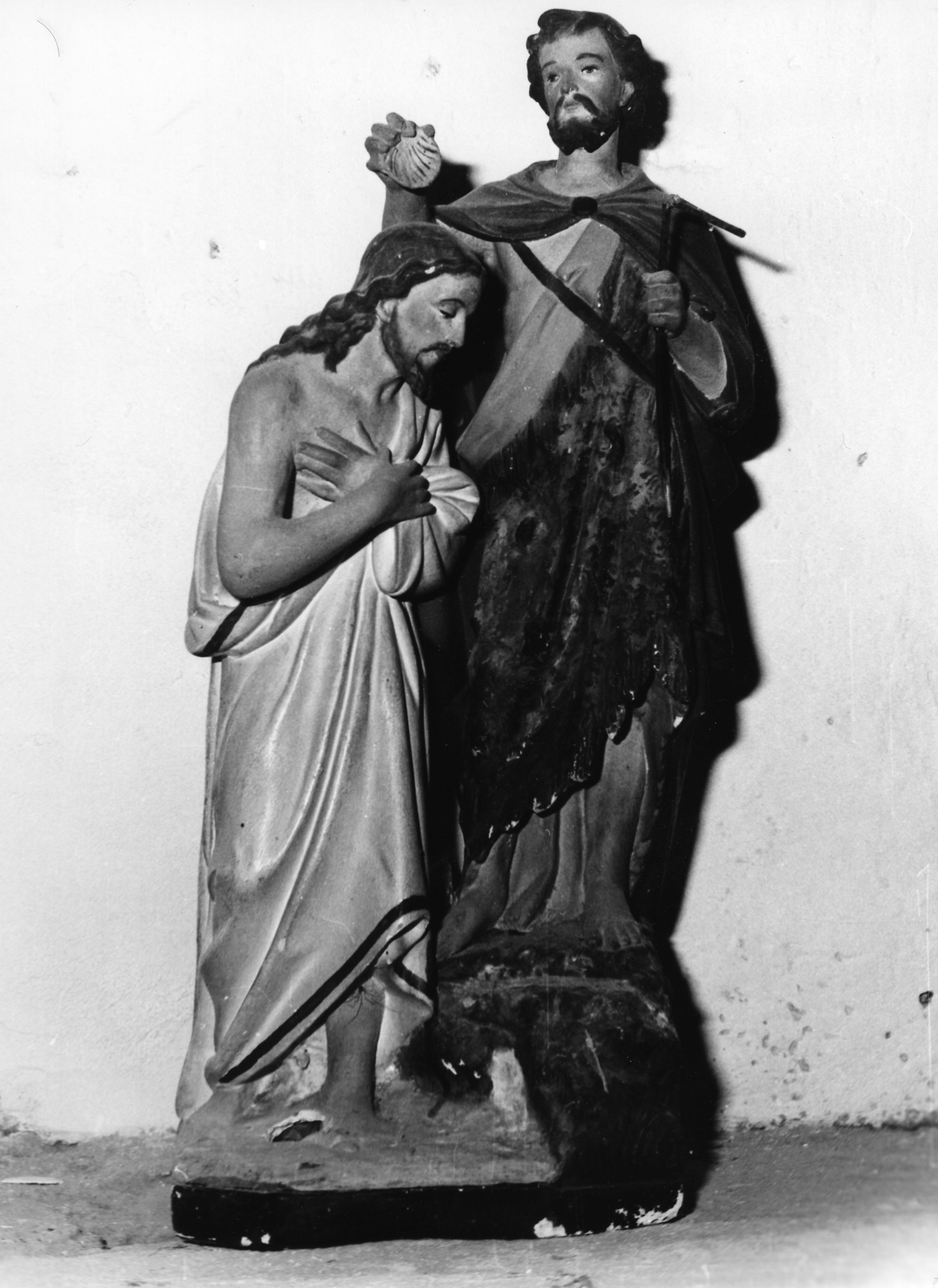 battesimo di Cristo (scultura) - bottega ligure (prima metà sec. XX)