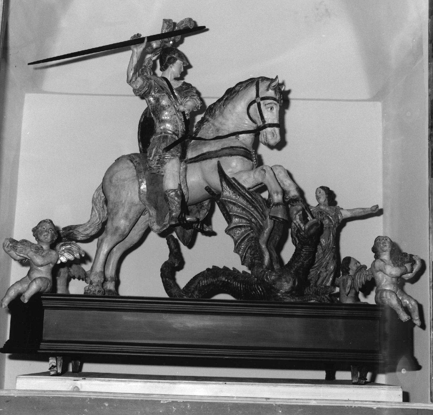 San Giorgio e il Drago (macchina processionale, opera isolata) di Aragrata Francesco - ambito ligure (ultimo quarto sec. XVII)