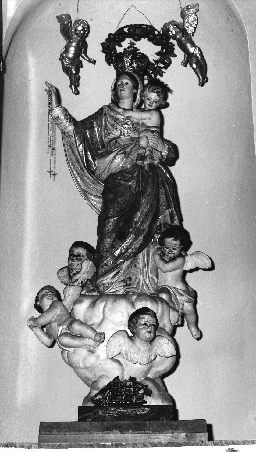 Madonna del Rosario, Madonna con Bambino e angeli (gruppo scultoreo) - bottega lombarda (inizio sec. XIX)