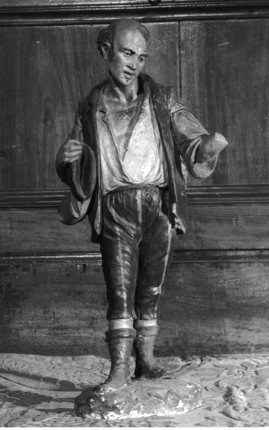 seminatore, fugura d'uomo (statuetta di presepio) di Brilla Antonio (sec. XIX)