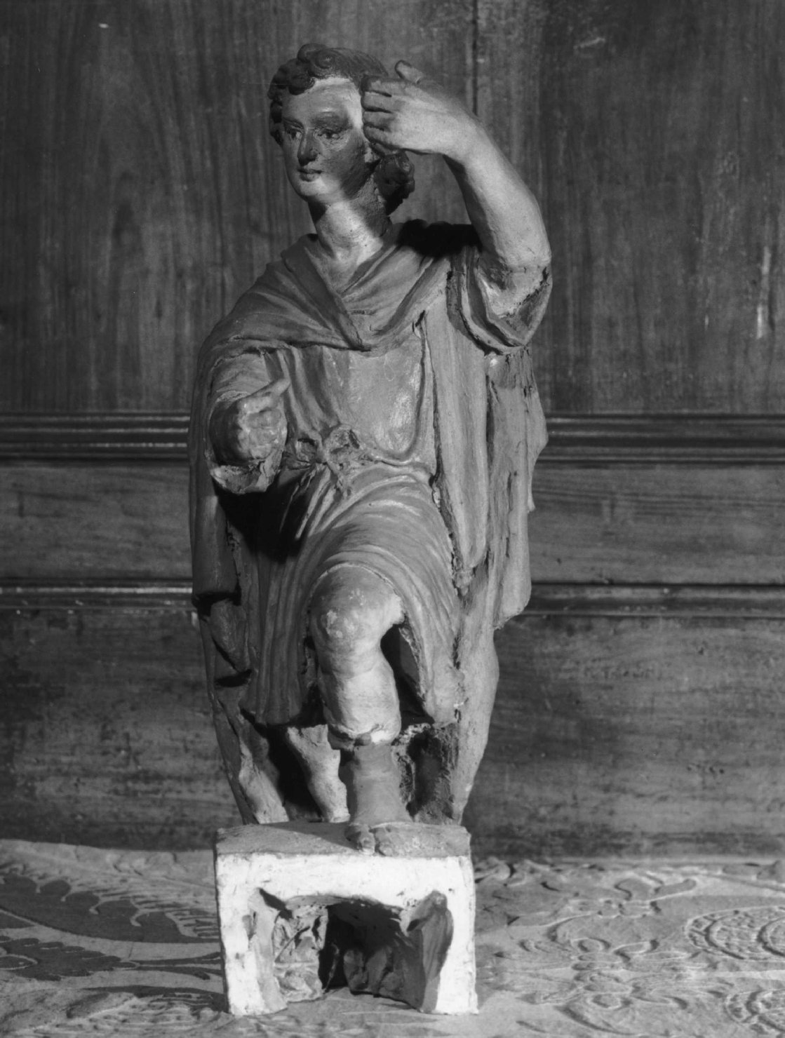 figura di giovane (statuetta di presepio) di Brilla Antonio (cerchia) (seconda metà sec. XIX)