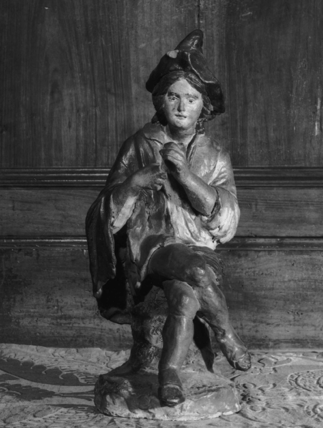 figura di giovane (statuetta di presepio) di Brilla Antonio (cerchia) (sec. XIX)