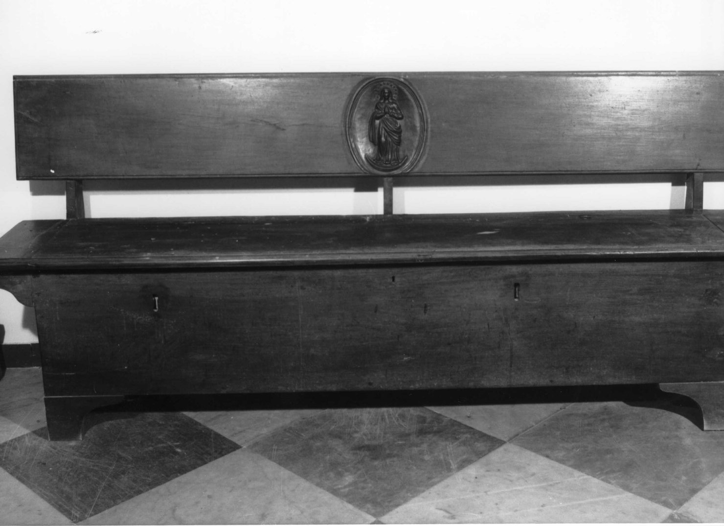 Immacolata Concezione/ angelo custode (cassapanca, serie) - ambito ligure (sec. XVIII)