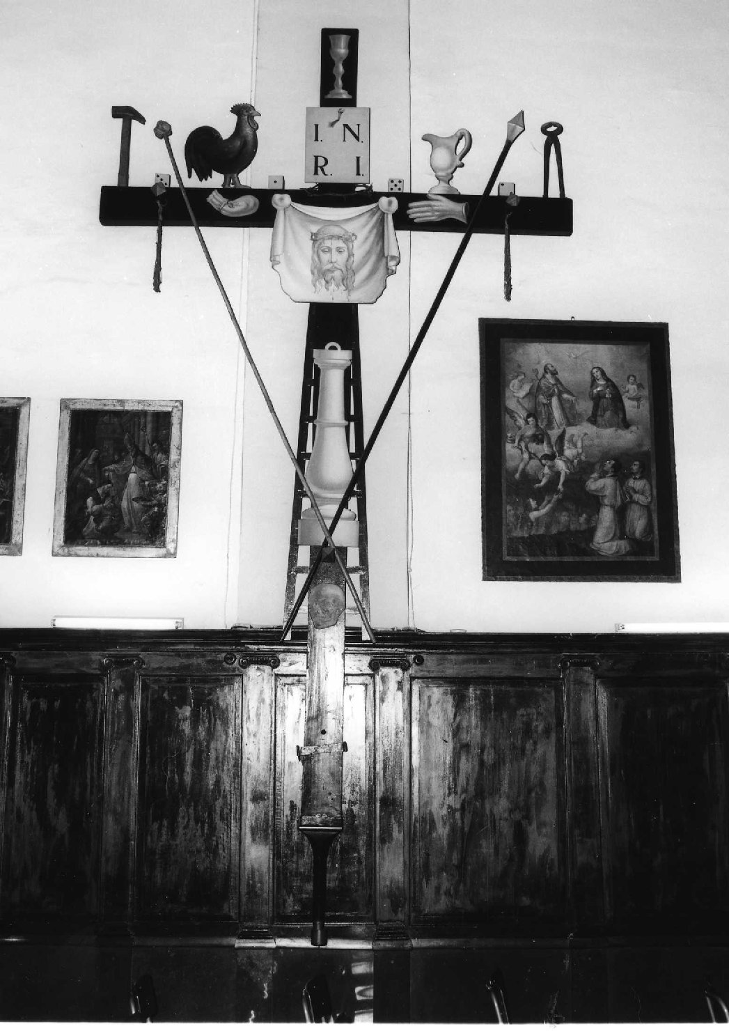 Simboli della Passione (croce processionale, opera isolata) - produzione ligure (sec. XIX)