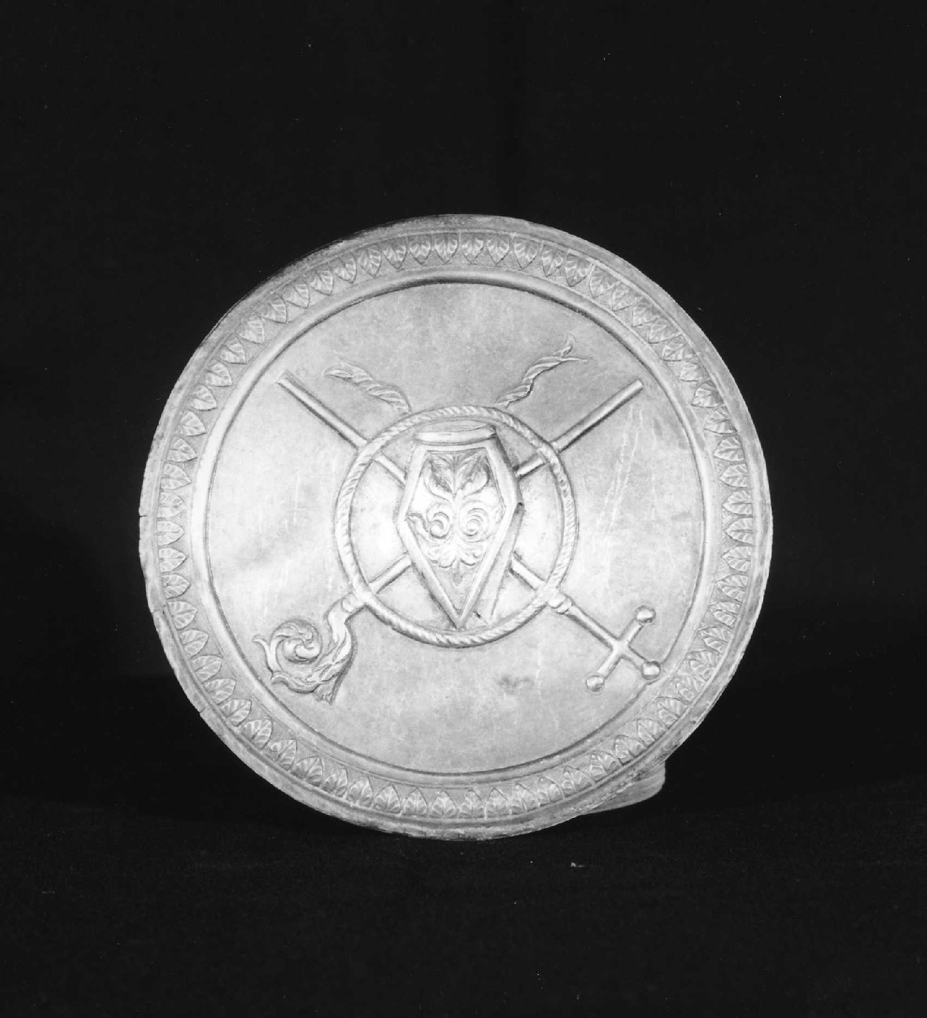 simboli di Sant'Agostino/ motivi decorativi vegetali (decorazione) - ambito ligure (ultimo quarto sec. XIX)