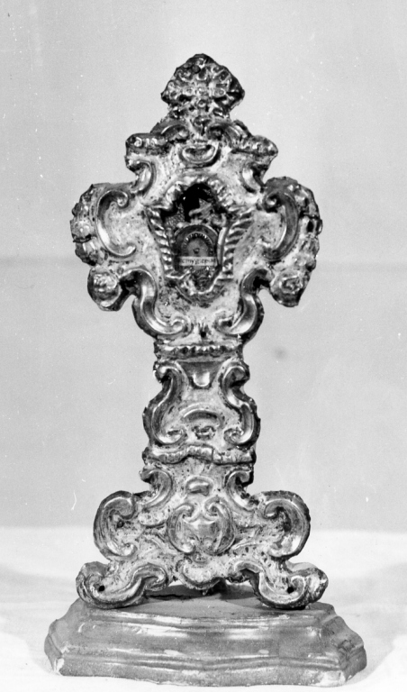 reliquiario - a ostensorio - ambito laziale (sec. XVIII)