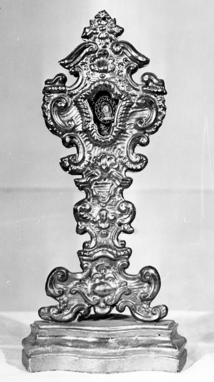 reliquiario - a ostensorio - ambito laziale (sec. XVIII)