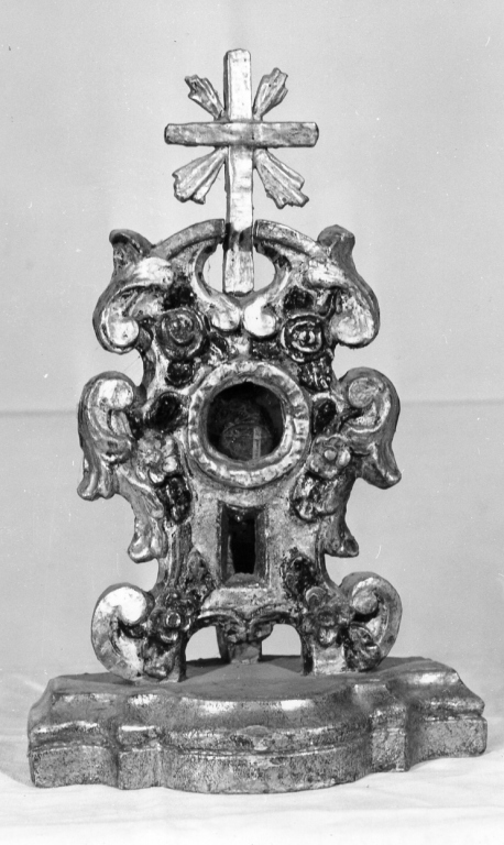 reliquiario - a ostensorio - ambito laziale (sec. XVIII)