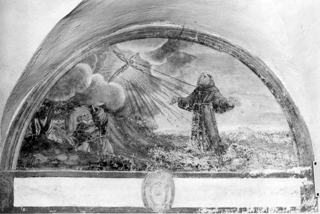San Francesco d'Assisi riceve le stimmate (dipinto) - ambito laziale (sec. XVIII)
