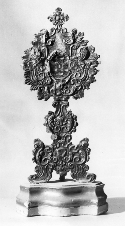 reliquiario - a ostensorio - ambito laziale (sec. XVIII)