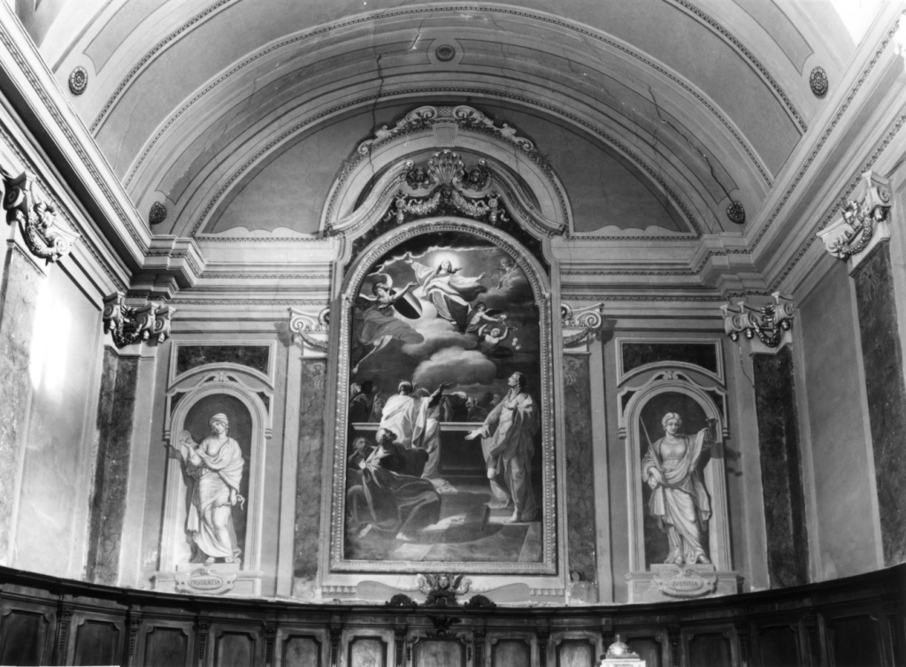 Prudenza e Giustizia (dipinto) di Conca Sebastiano (maniera) (seconda metà sec. XVIII)