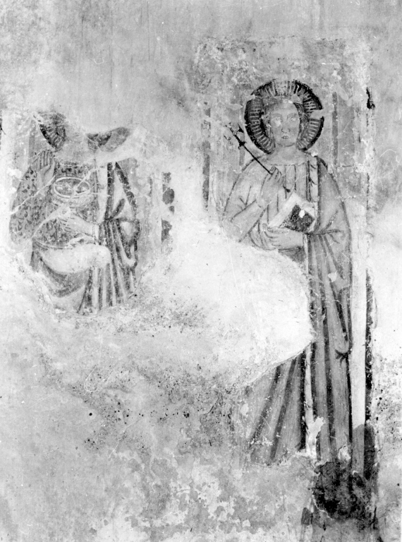 Santa Lucia con altra santa (dipinto) - ambito laziale (fine/inizio secc. XIII/ XIV)