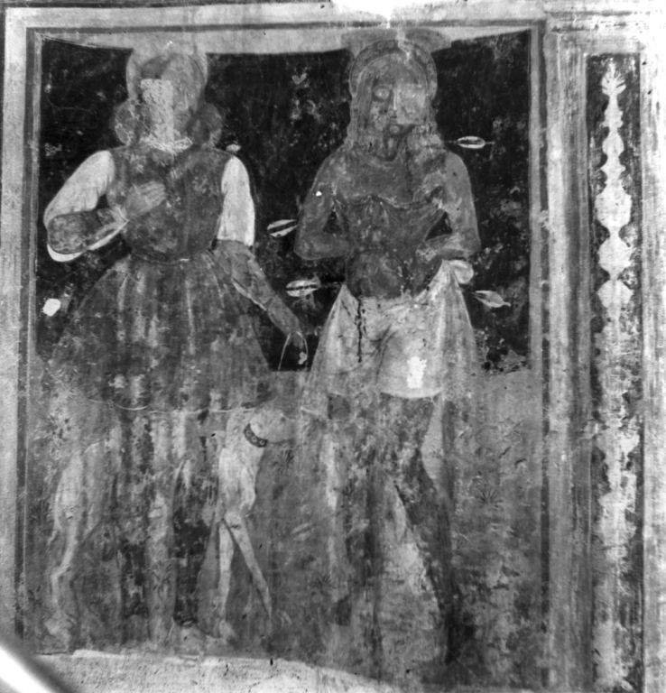 San Sebastiano e san Luigi di Francia (dipinto) - ambito laziale (fine sec. XV)