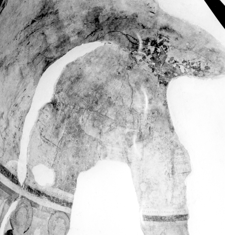 Cristo in maestà con apostolo (dipinto) - ambito laziale (fine/inizio secc. XII/ XIII)