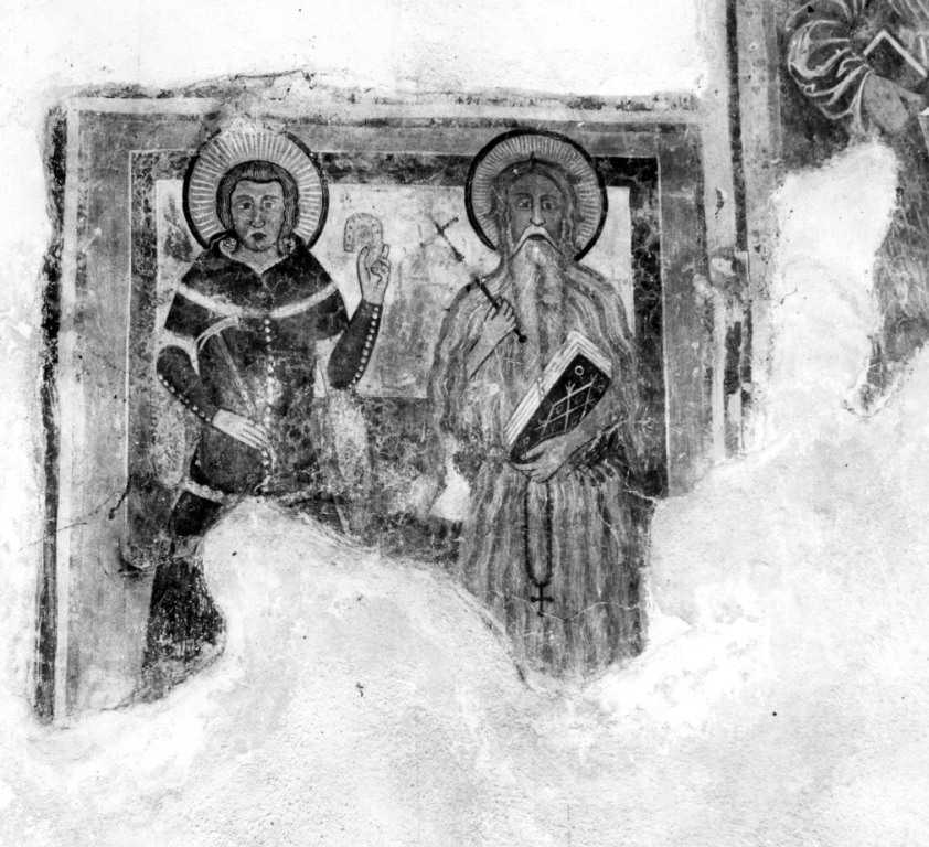 Sant'Eligio e sant'Antonio abate (dipinto) - ambito laziale (sec. XIII)