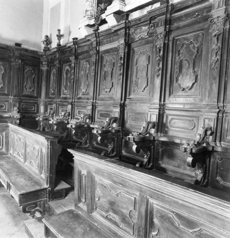 stalli del coro - ambito laziale (sec. XVIII)