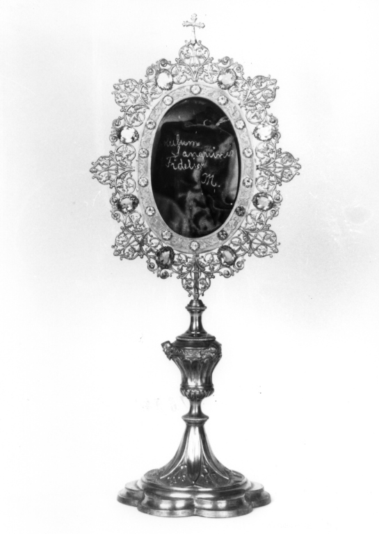reliquiario - a ostensorio - ambito laziale (inizio sec. XX)