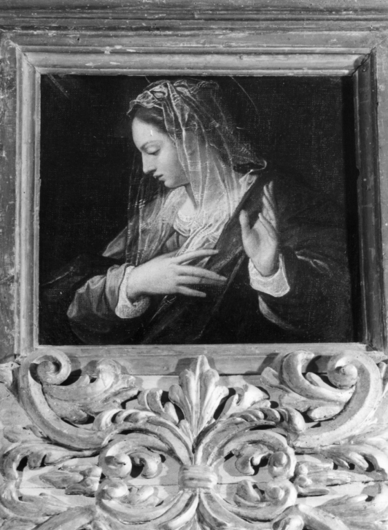 Madonna annunciata (anta d'organo) di Zucchi Jacopo (sec. XVI)