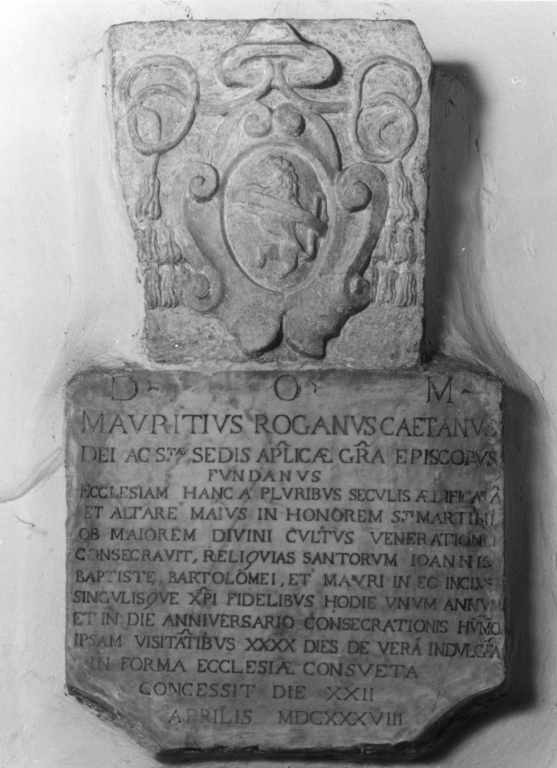 lapide documentaria - ambito laziale (sec. XVII)