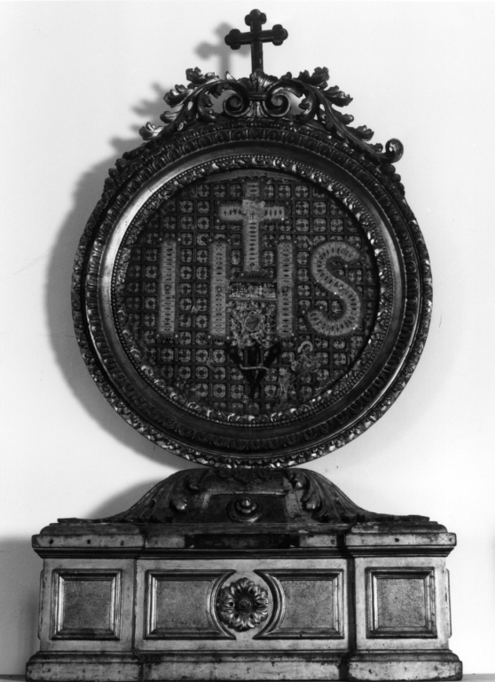 reliquiario a teca - ambito romano (sec. XIX)