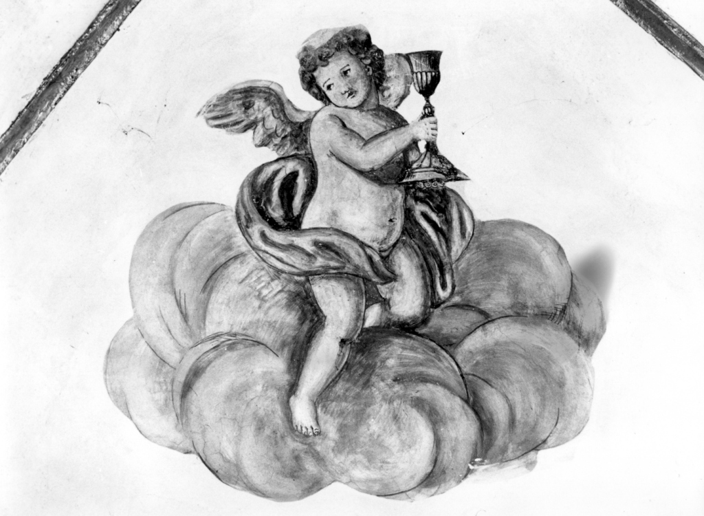 angelo con calice (dipinto) - ambito laziale (sec. XIX)